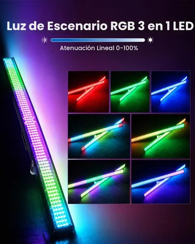 Vista 2 de Betopper barra ligera del estroboscópico de la etapa 120W, luz del lavado 42 de 10 x 2 píxeles zona de control 280 LED RGB y 70 haz cálido y blanco