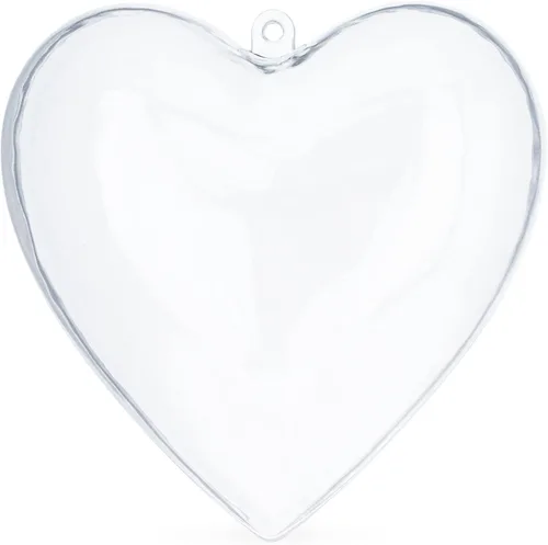 Vista 9 de Juego de 3 adornos de corazón de plástico transparente de 3.85 pulgadas (3.858 in)