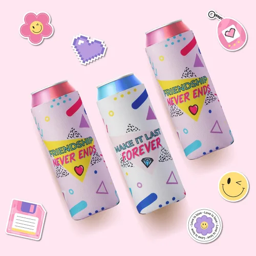 Vista 5 de Bach to The 90s Bachelorette Party Slim Can Coolers 90s Theme Bachelorette Party Can Sleeves