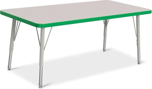 Vista 14 de Berries Mesa rectangular para actividades, altura E, Gris/Negro/Negro, 1