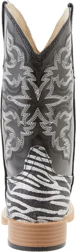 Vista 3 de Roper Bota occidental con purpurina de punta cuadrada (bebéniño pequeño), Negro