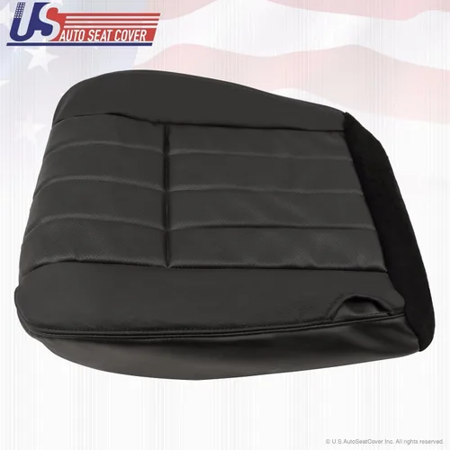 Vista 2 de 2006 F250 para Harley-Davidson pasajero parte inferior perforada cubierta de asiento de cuero negro