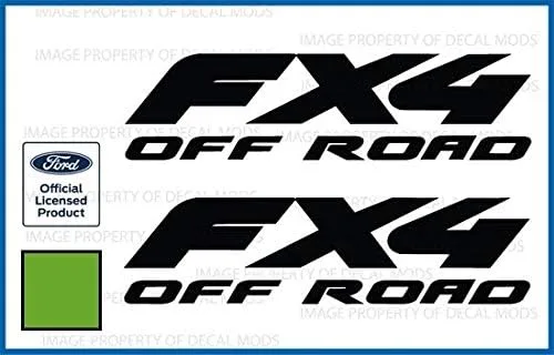Vista 14 de FX4 Offroad - Adhesivos troquelados para Ford F250 F350 Super Duty (1997-2010), juego de 2 unidades, color negro brillante