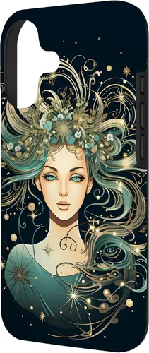 Vista 2 de Virgo Zodiac Sign Horoscope Galaxy Stars Case for iPhone 17