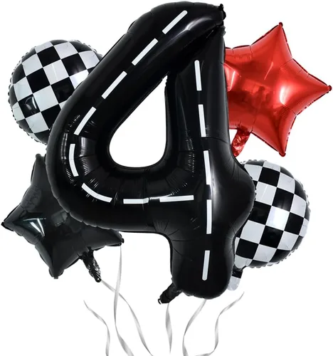 Vista 84 de Globos de números grandes, negros, de 40 pulgadas