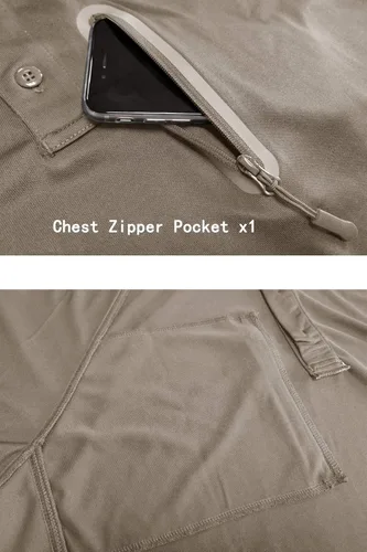 Vista 4 de MAGNIVIT Camisetas polo tácticas de manga corta y larga para hombre rendimiento al aire libre