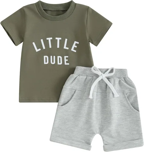 Vista 36 de Conjunto de camiseta de manga corta para bebé niño y niña, camiseta de manga corta, pantalones cortos casuales, ropa para recién nacidos, 6, 12, 18