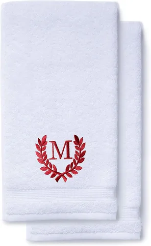 Vista 101 de Toallas de mano decorativas y con monograma para baño, cocina, maquillaje Regalo personalizado para boda-nupcial Toalla turca de lujo