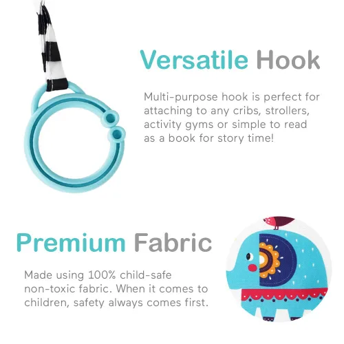 Vista 4 de Urban Kiddy™ Mi Primer Álbum Familiar del Bebé Juego de Regalo de Libro de Tela Fotográfico Suave para Recién Nacidos, Niños Pequeños y Niños