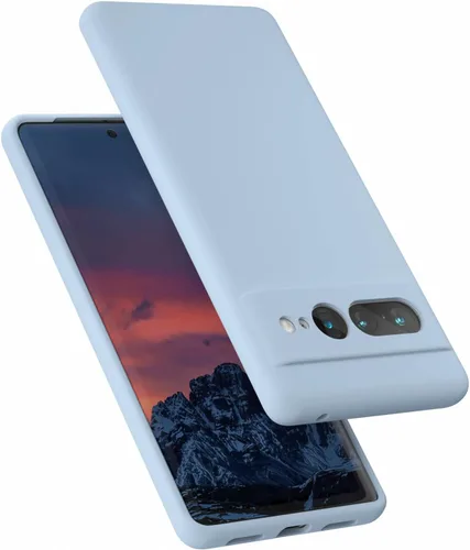 Vista 9 de Diseñada para Pixel 7 Pro, funda de goma de gel de silicona líquida a prueba de golpes, cojín de forro de tela de microfibra suave compatible