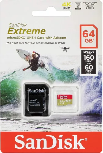 Vista 4 de SANDISK Tarjeta UHS-I microSD de 32 GB Extreme para juegos móviles - C10, U3, V30, 4K, A1, Micro SD - SDSQXAF-032G-GN6GN
