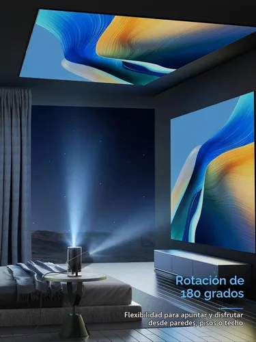 Vista 5 de Proyector CLOKOWE con WiFi y Bluetooth, compatible con 4K FHD 1080P, mini proyector portátil para películas al aire libre, Keystone automático