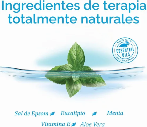 Vista 4 de Epsoak Muscle Soak - Bolsa de sal de Epsom resellable con aroma a menta de 2 libras, fabricada en los Estados Unidos, certificado libre de crueldad