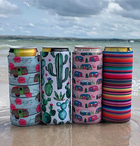 Vista 3 de Slim - Enfriadores de latas – Enfriador de latas delgado con aislamiento de neopreno para latas altas y delgadas de 12 onzas como seltzers