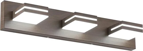 Vista 22 de SineRise - Moderna lámpara LED para tocador de baño (2 luces, 39.4 cm, regulable), iluminación de pared de baño moderna de acrílico cepillado sobre