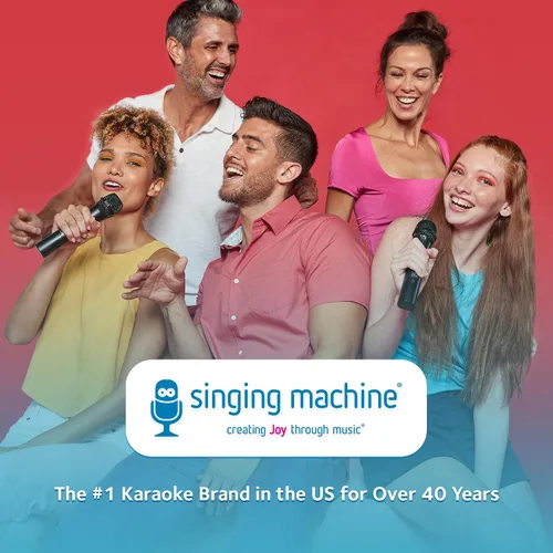 Vista 5 de Sistema de karaoke con Bluetooth parte superior para carga de CDG, espectáculo de discoteca sonido y luces (negro) SML385BTBK Singing Machine, Negro