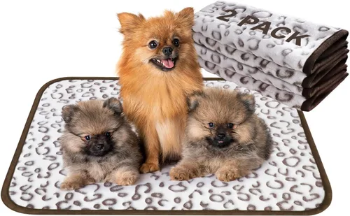 Vista 15 de Qeils Almohadillas reutilizables para cachorros, paquete de 2 almohadillas lavables para orina para perros, almohadilla antideslizante impermeable