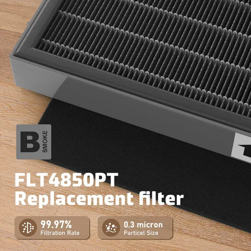 Vista 4 de Filtro B de repuesto HEPA transparente de humo compatible con AC4825 AC4300 AC4800 AC4900 AC4850, 2 filtros HEPA verdaderos y 6 prefiltros de carbón