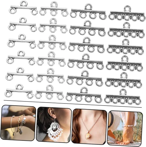 Vista 4 de EXCEART 120 pulseras para dijes hechos a mano, collar magnético, componentes de araña, enlaces, conector de eslabones de joyería, collar, cierres