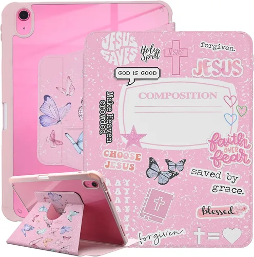 Vista 14 de Funda giratoria para iPad (A16) 11ª generación de 11 pulgadas (2025), iPad 11ª generación de 10.9 pulgadas (2022), funda tipo cartera de piel PU