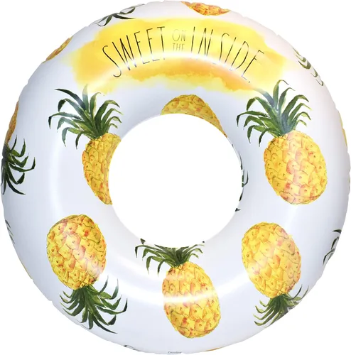 Vista 19 de Rae Dunn x CocoNut Flotador de anillo flotante, tamaño adulto, balsa inflable grande de 48 pulgadas y tubo interior de agua duradero, fácil