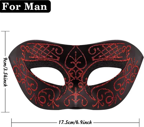 Vista 2 de SIQUK Máscaras de máscaras para parejas con palo, máscara veneciana de metal en un palo, máscara de disfraz de Halloween, máscara de Mardi Gras