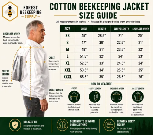 Vista 4 de Chaqueta de apicultura con velo y guantes de esgrima, chaqueta de abeja de algodón para hombres y mujeres, cremalleras de latón de alta resistencia