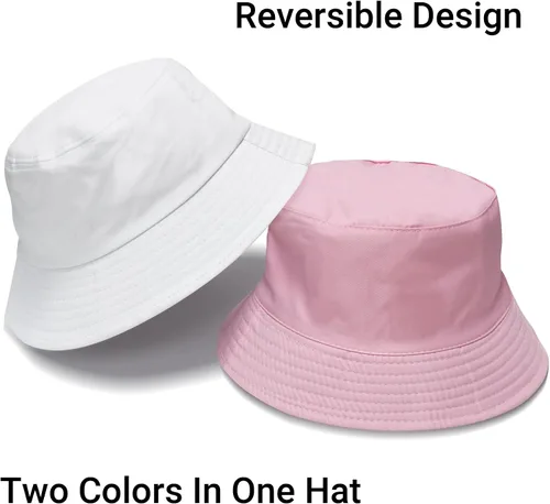 Vista 40 de PFFY Bucket Hat for Women Men Cotton Summer Sun Beach Fishing Cap