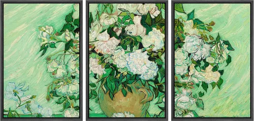 Vista 116 de wall26 Lienzo enmarcado para pared, juego de arte con flores de almendra de Vincent Van Gogh, naturaleza, ilustraciones de área silvestre, bellas