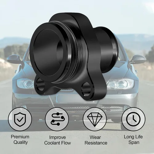 Vista 3 de Manguera de agua de aluminio compatible con BMW N51 N52 N53 N54 335i 335xi 135i 325i 330i 3.0L, reemplaza 11537544638 11537541992 (negro)