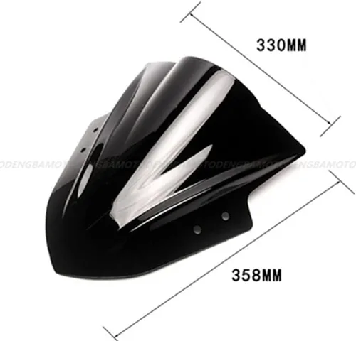 Vista 3 de GLoyer Parabrisas de motocicleta compatible con Kawasaki Versys 650 Versys 1000 ER4N ER6N Parabrisas Parabrisas Parabrisas Deflector de Viento Negro