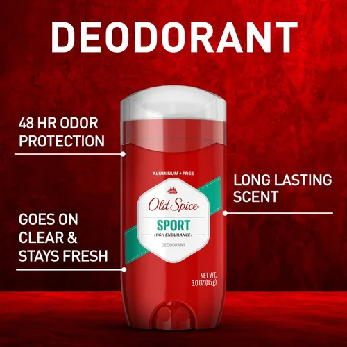 Vista 2 de Old Spice Desodorante sin aluminio para hombres, alta resistencia, protección del sudor 24/7 y protección contra olores, frescura 24/7 y aroma