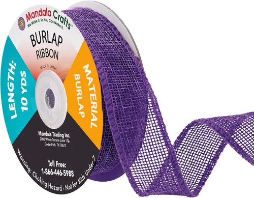Vista 41 de Mandala Crafts Cinta de arpillera negra de 1.5 pulgadas de ancho para manualidades, rollo de 20 yardas de cinta rústica de arpillera para coronas