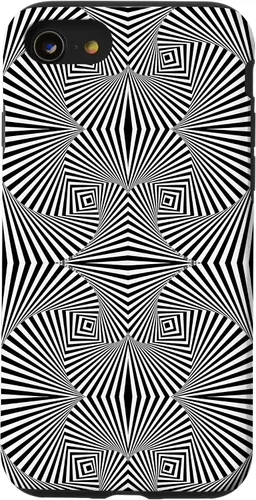 Vista 17 de Funda de arte óptico abstracto hipnotizante con diseño retorcido para iPhone 13