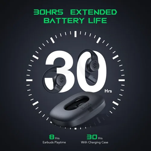 Vista 5 de Black Shark Auriculares Bluetooth de oreja abierta, Bluetooth 5.3 inalámbricos deportivos, cancelación de ruido, IPX6 impermeable, 0.06s de baja