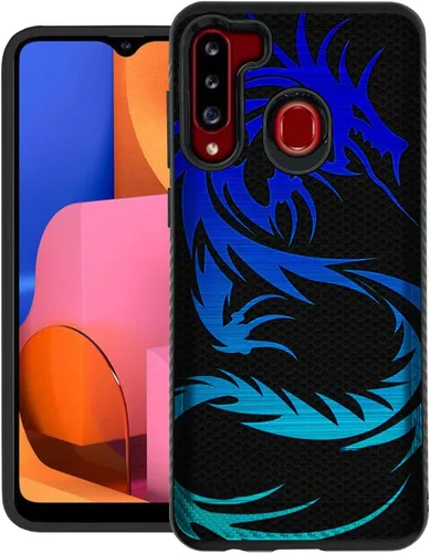 Vista 8 de CasesOnDeck - Funda de agarre compatible con Samsung Galaxy A21 y A21 [blindaje cepillado] Funda delgada y resistente, color negro mate