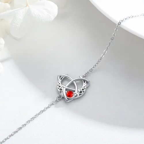 Vista 4 de Pulsera de piedra natal para mujer, plata de ley S925, pulseras celtas con dijes celtas, regalos de joyería, día de la madre, cumpleaños, día de San