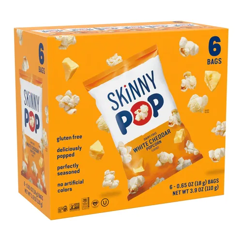 Vista 16 de SkinnyPop Palomitas de maíz, lima de aguacate, aperitivo de grano entero, aperitivo sin lácteos, bolsa de 4.4 onzas