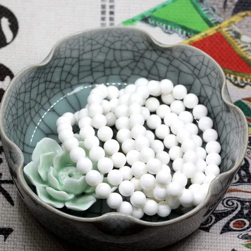 Vista 4 de Pulsera elástica de cuentas redondas de 0.315 in con piedras preciosas naturales de 7 pulgadas