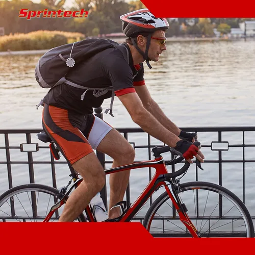 Vista 7 de Sprintech Espejo de Bicicleta Cóncavo Chapado en Cromo Fabricado en Suiza para Manillar – Terminado a Mano, Ajustable, Superficie Reflectante Negro