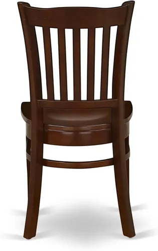Vista 16 de East West Furniture ANGR3-MAH-W - Juego de comedor de 3 piezas para espacios pequeños que contiene una mesa de comedor redonda con pedestal y 2