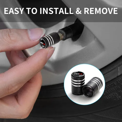 Vista 2 de Tapones de vástago de válvula de neumático para GMC AT4, tapas de aire de rueda de automóvil, tapas de vástago de válvula automática, accesorios 4