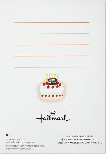 Vista 8 de Hallmark Tarjeta de cumpleaños desplegable (gato y amigo con pastel de cumpleaños)