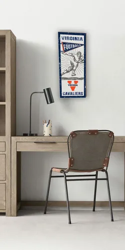 Vista 2 de KH Sports - Señal de pared para jugador de Virginia Cavaliers de 7.0 x 18.0 in