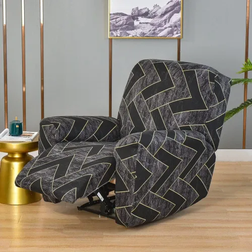 Vista 32 de Fundas para silla reclinable para silla reclinable, 4 piezas, funda para sofá reclinable con bolsillos, funda elástica antideslizante y reclinable