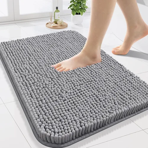 Vista 95 de Arotive Alfombras de baño de felpilla extrasuaves y absorbentes, de 24 x 16 pulgadas, lavables a máquina, parte trasera de goma antideslizante