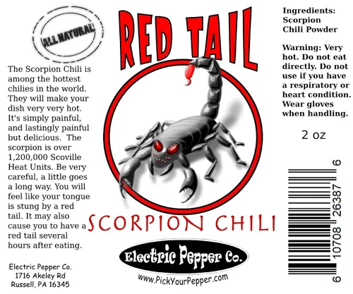Vista 7 de Scorpion Chili Powder Spice Seasoning Trinidad Moruga Red Tail