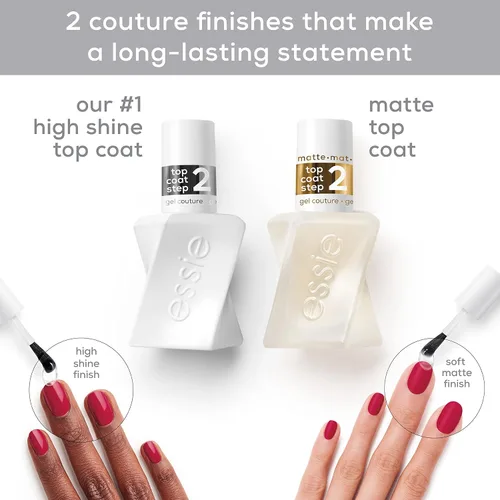 Vista 9 de essie Gel Couture - Capa superior con acabado de grado platino, 0.46 onzas (el embalaje puede variar) (paquete de 2)