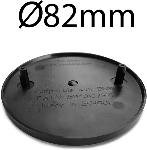 Vista 2 de Biomar Labs Compatible con emblema BMW 51148132375 Adhesivo de ajuste para capó/maletero/frontal, logo redondo de 82 mm EO 19
