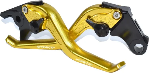Vista 10 de Fishbone Pattern Short Brake Clutch Lever Set Compatible with Yamaha Fazer FZ-1 FZ-8 FZ-6 FZ-6R FZS60, CNC Aluminum Alloy Made (Black)